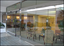 all glass with fixed sidelite